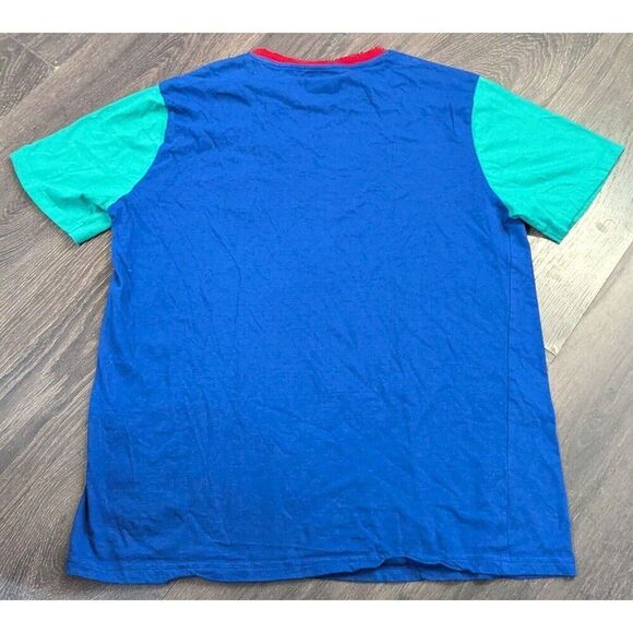 WXYZ RETRO TEE L LARGE SHORT SLEEVE T SHIRT CREW NECK Green And Blue - Picture 2 of 3